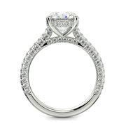 Emilia Round Cut Hidden Halo 4 Prong Claw Set Engagement Ring - Nivetta